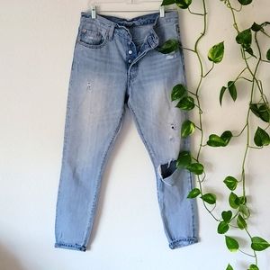 501  Levi's High waisted  Button fly